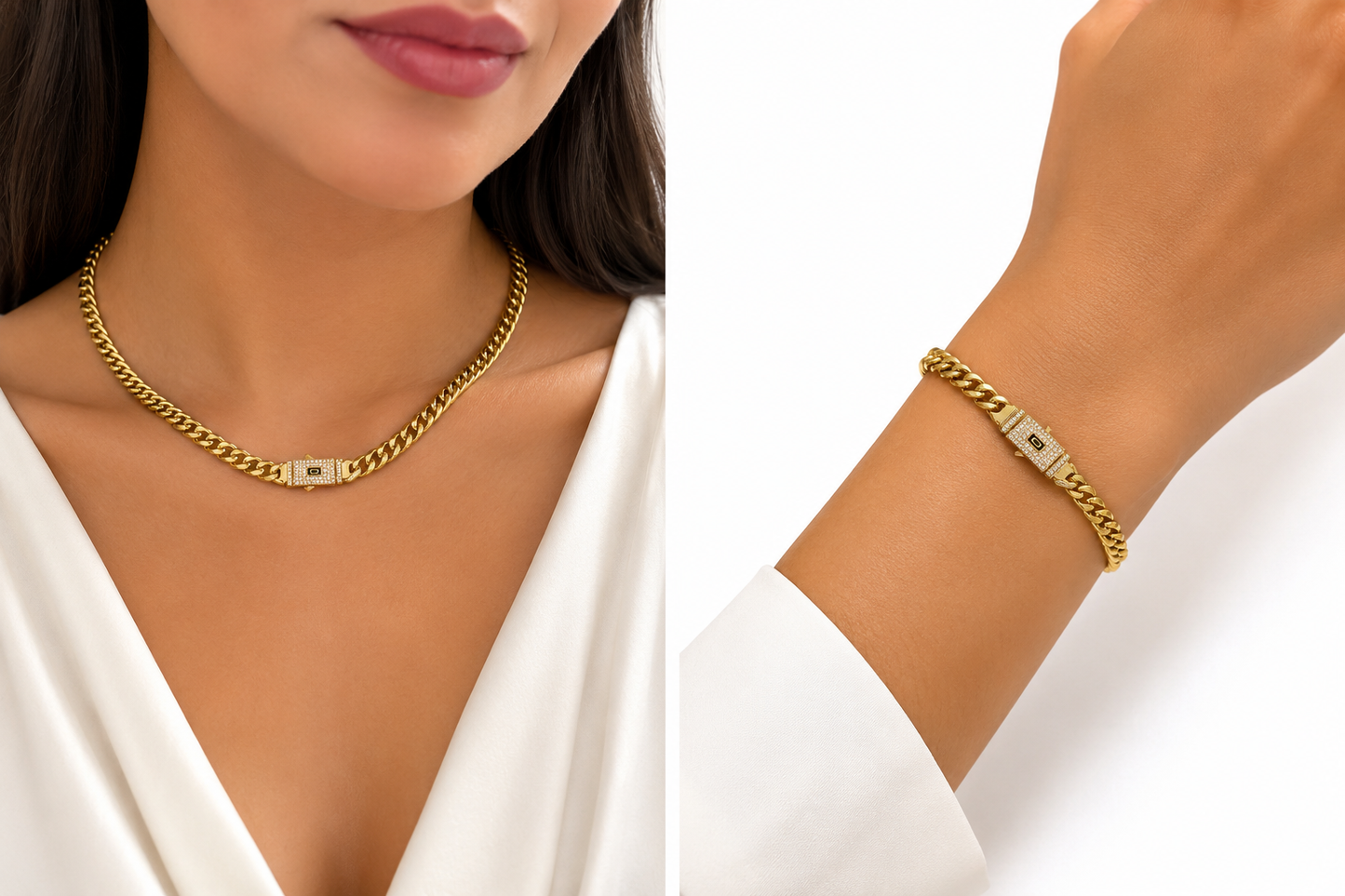 Lunara Luxe Cuban Chain Set