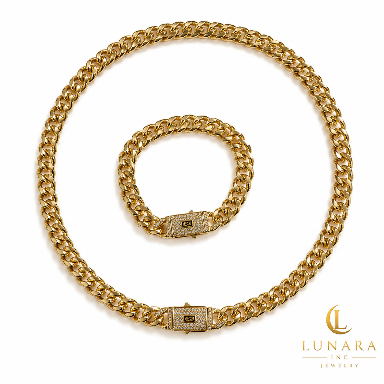 Lunara Luxe Cuban Chain Set