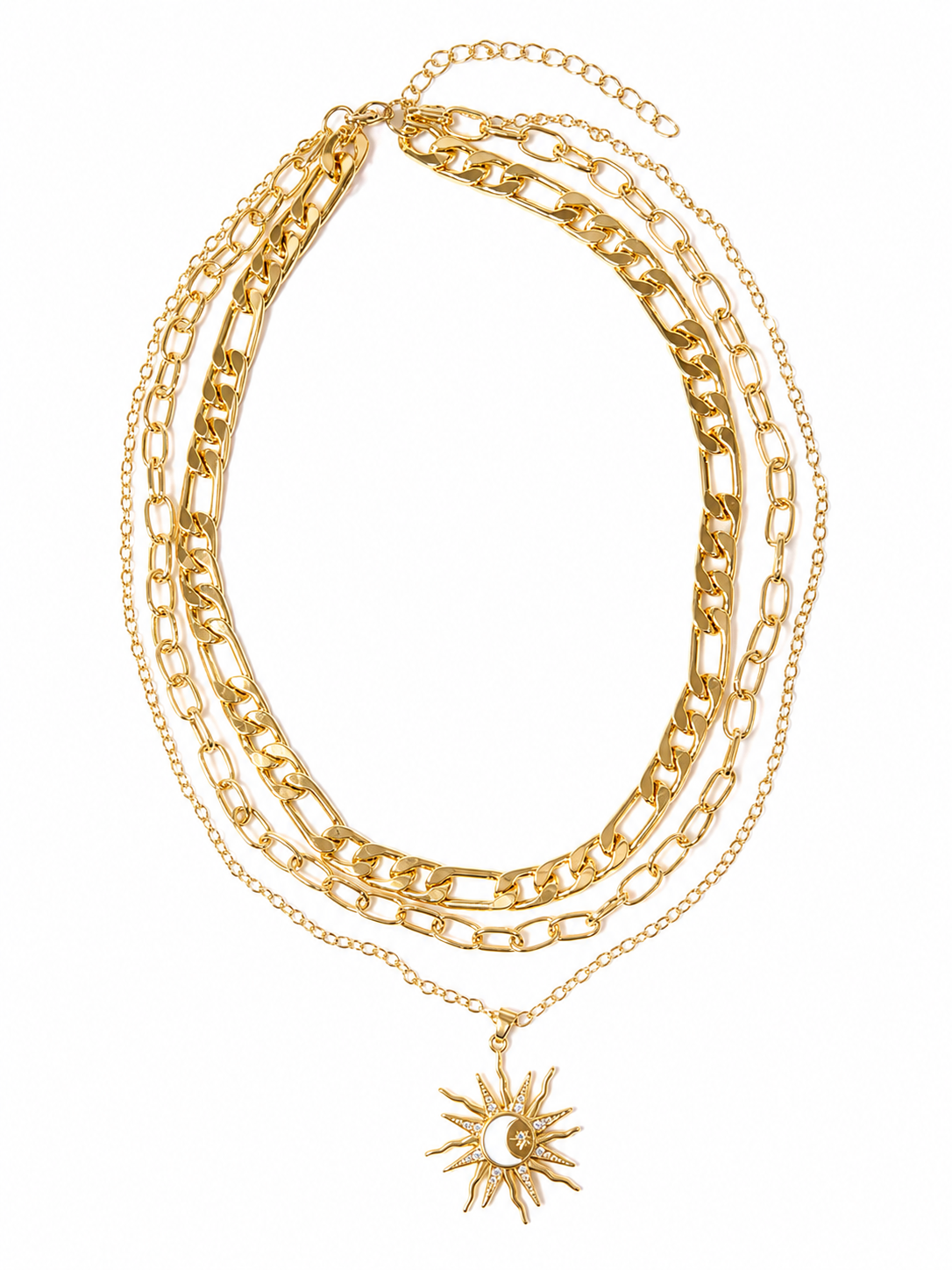 Celestial Sun Layered Necklace