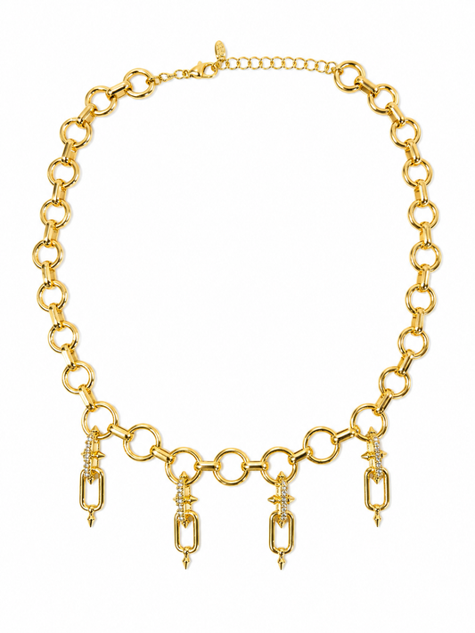 Aurora Charm Link Choker Necklace