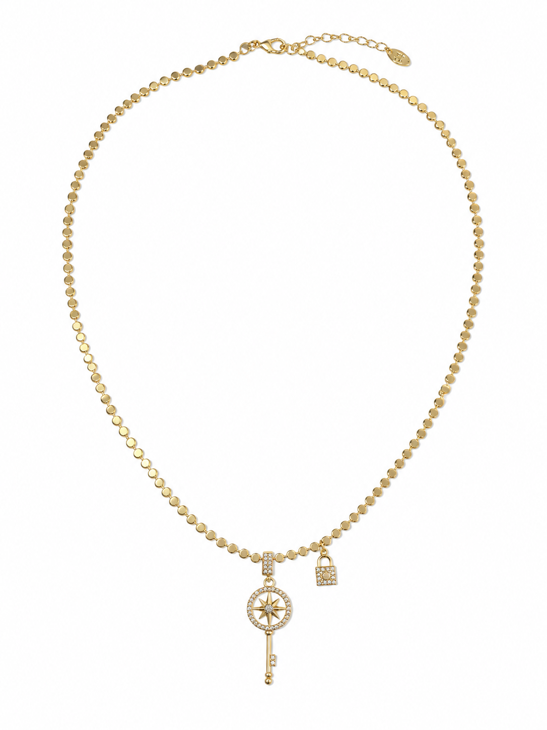 Celestial Key Charm Necklace
