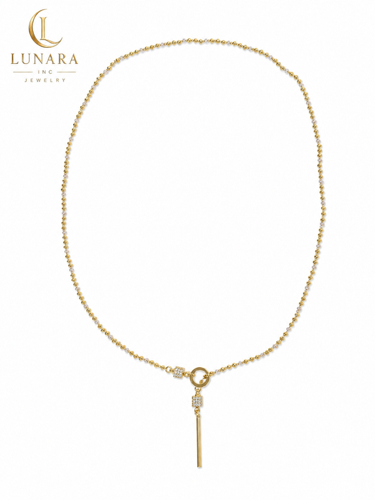 Luna Drop Lariat Necklace