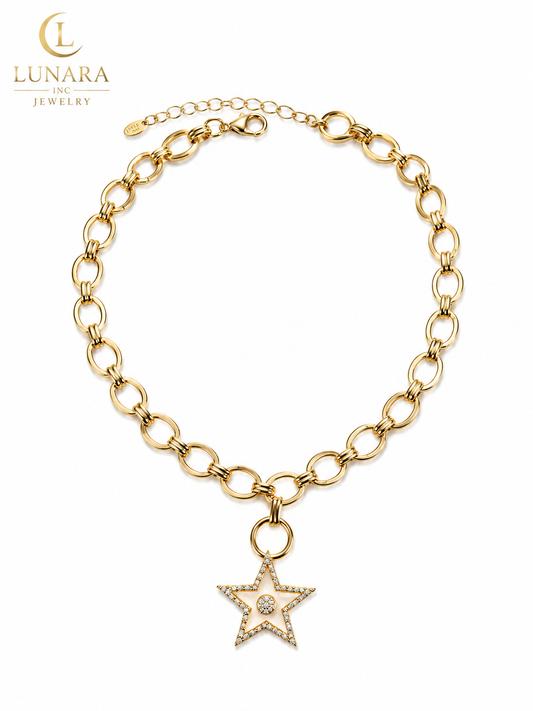 Starlight Link Charm Choker Necklace