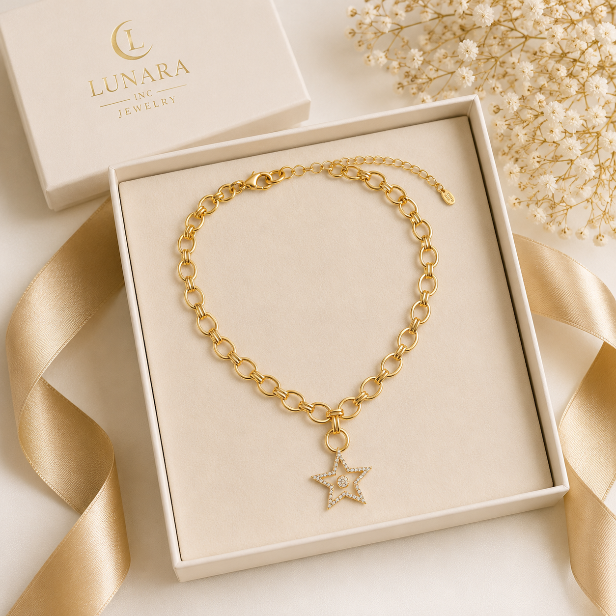 Starlight Link Charm Choker Necklace
