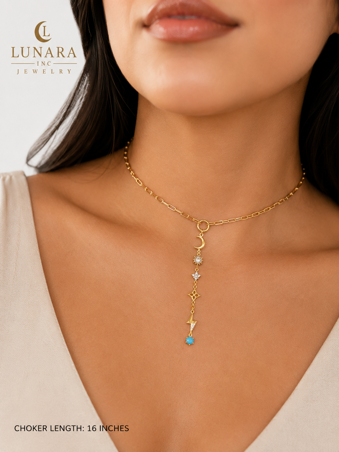 Lunara Celestial Charm Choker