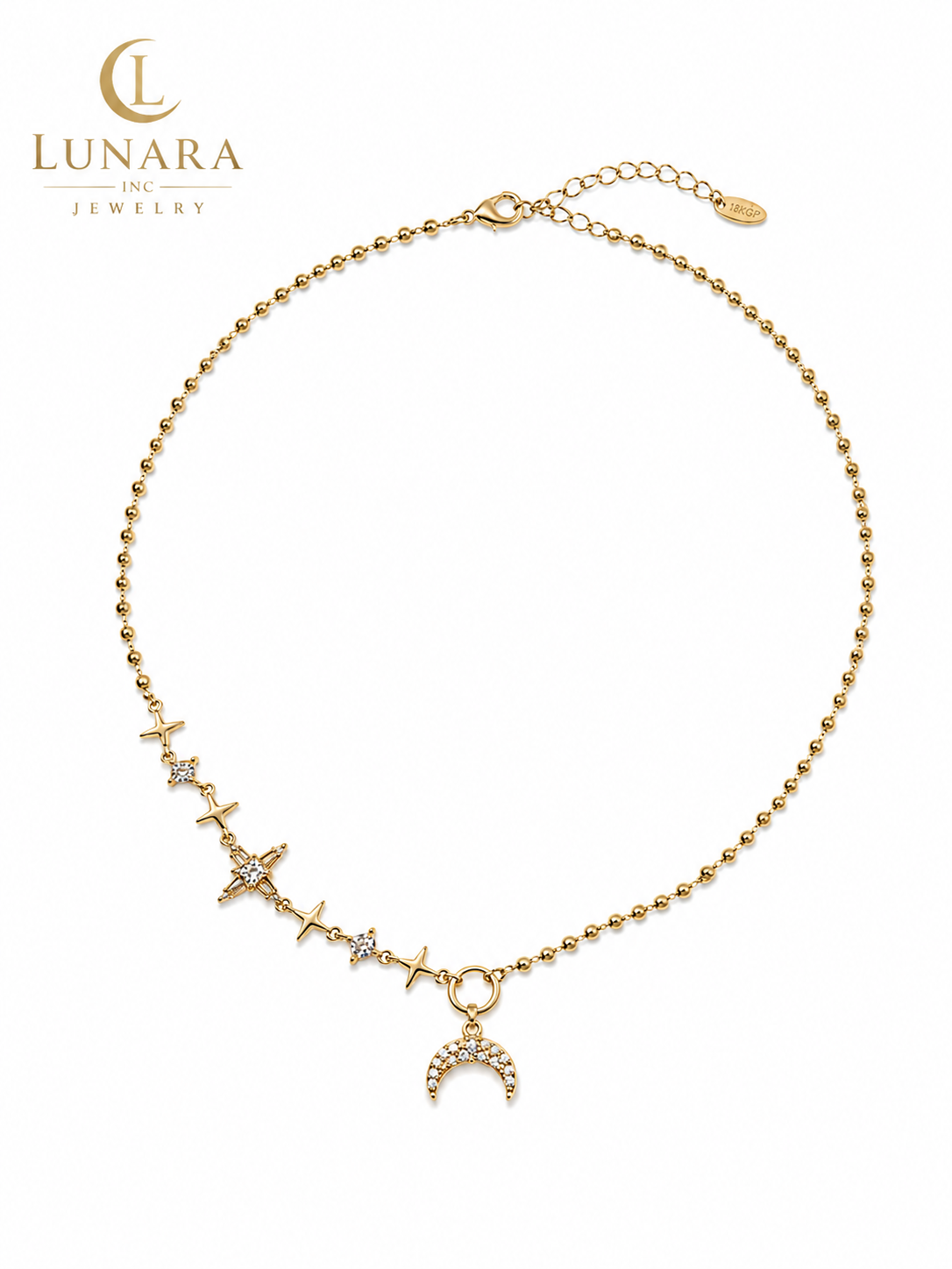 Celestial Moon & Stars Necklace