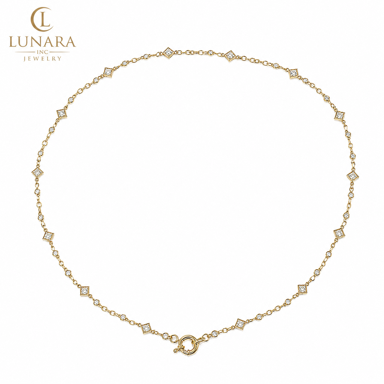 Diamond Station Necklace