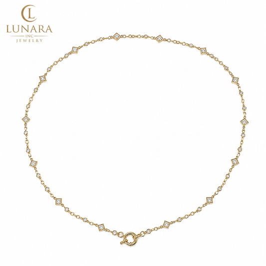 Diamond Station Necklace