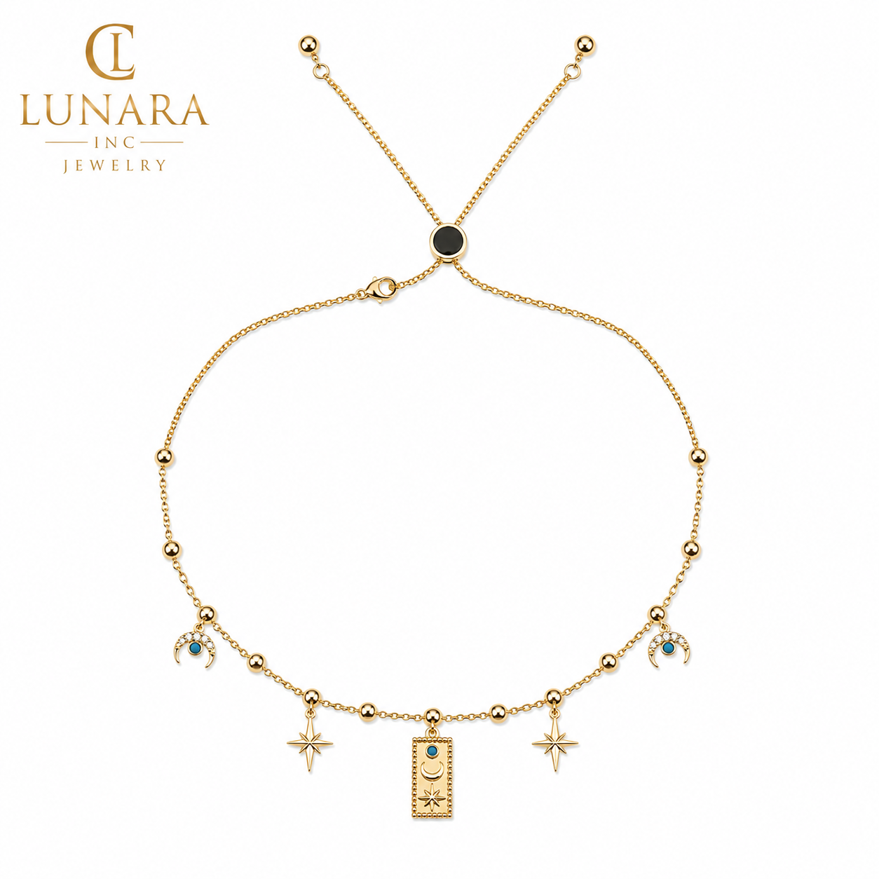 Celestial Adjustable Charm Necklace