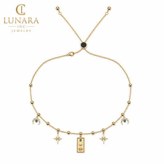 Celestial Adjustable Charm Necklace