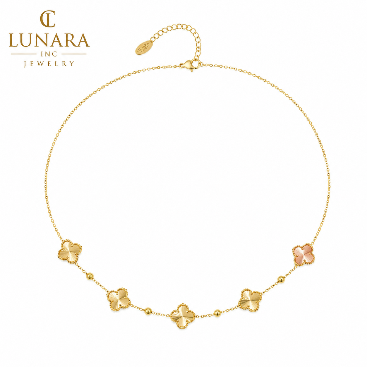 Lucky Clover Station Necklace