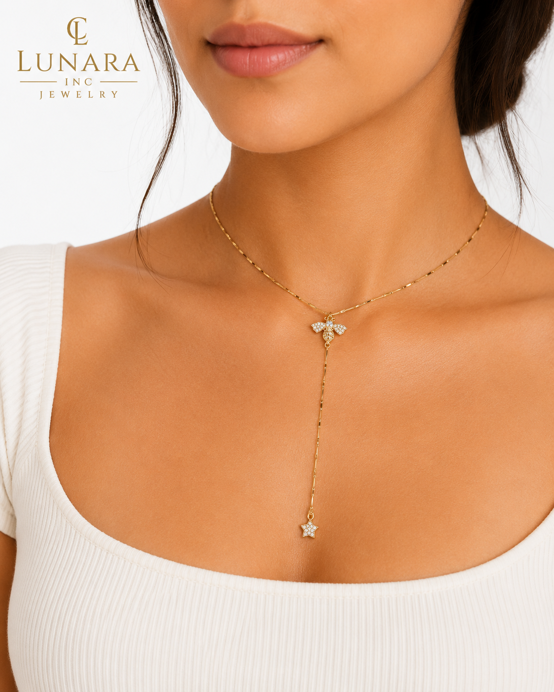 Bee Lariat Necklace