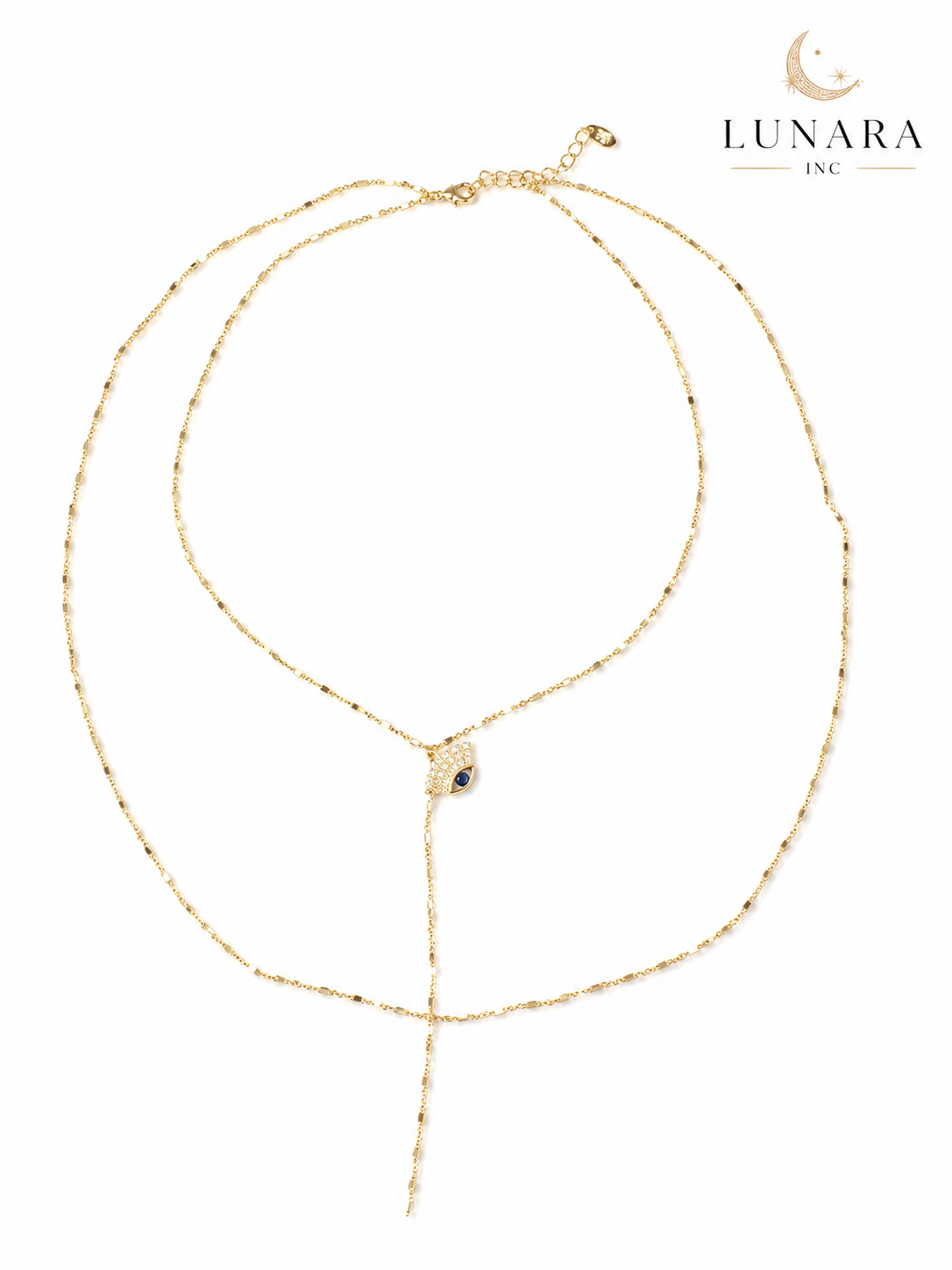 Evil Eye Lariat Necklace