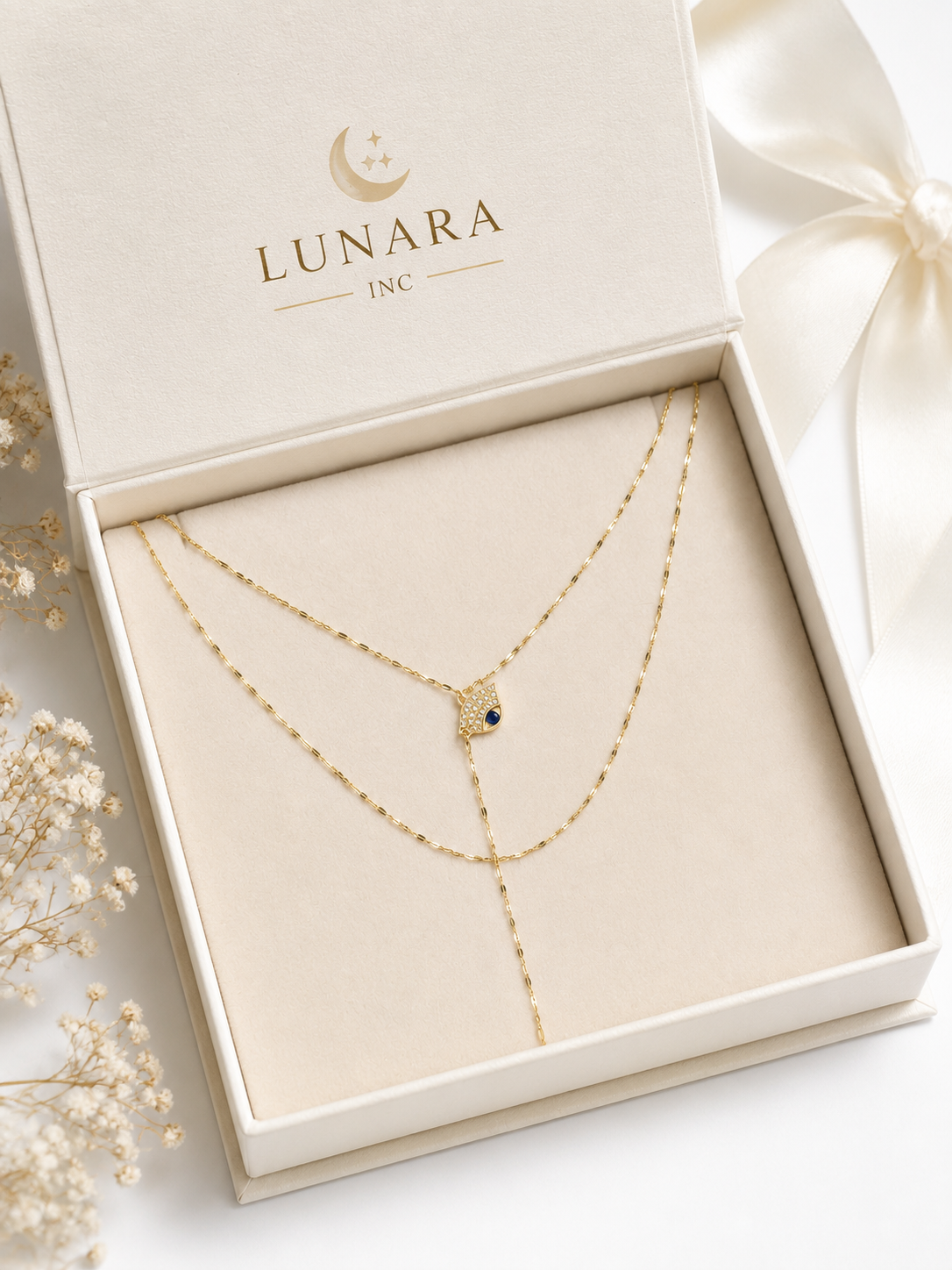 Evil Eye Lariat Necklace