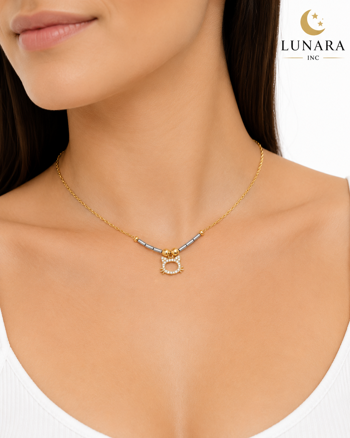 Kitty Crystal Necklace