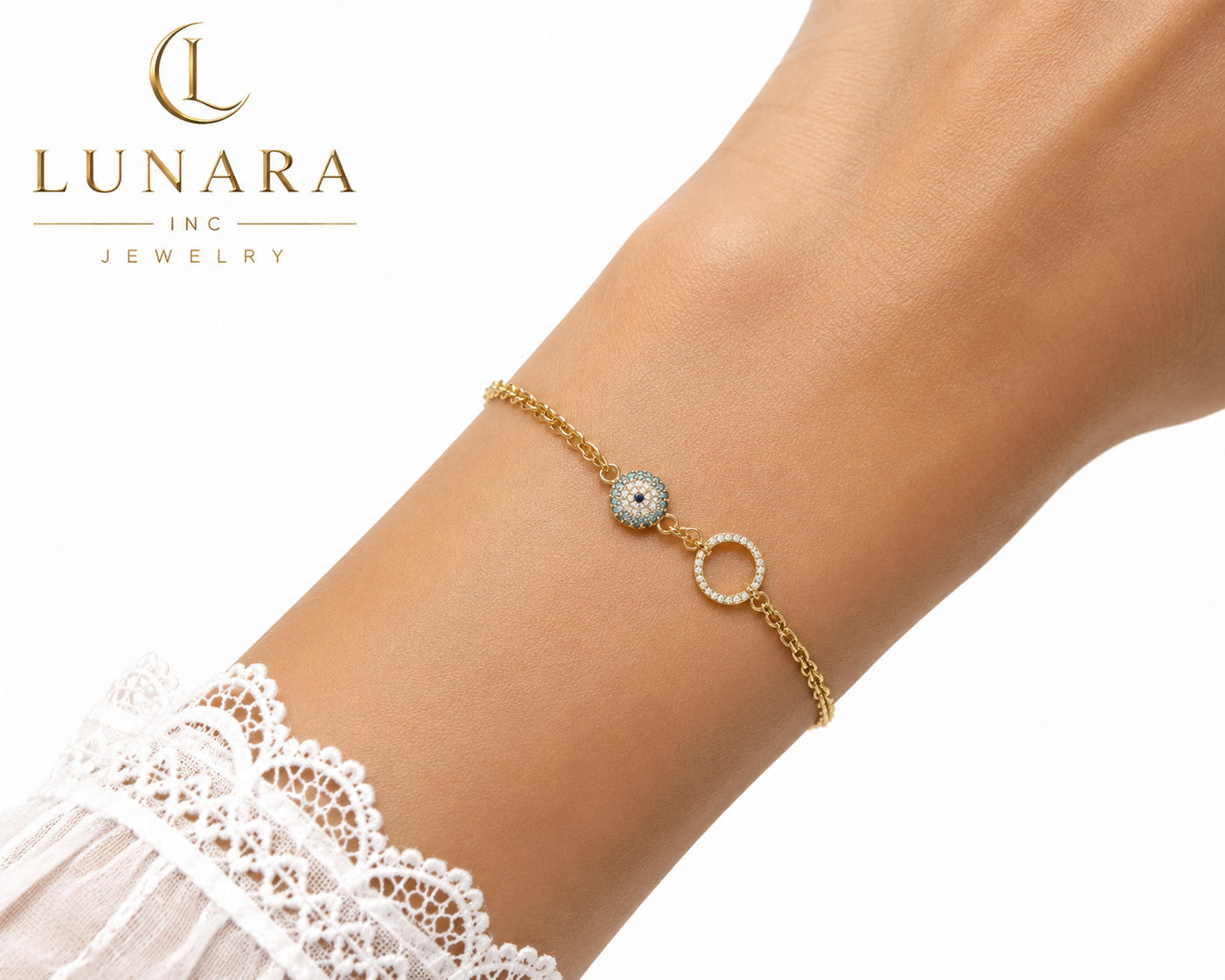 Evil Eye Circle Bracelet