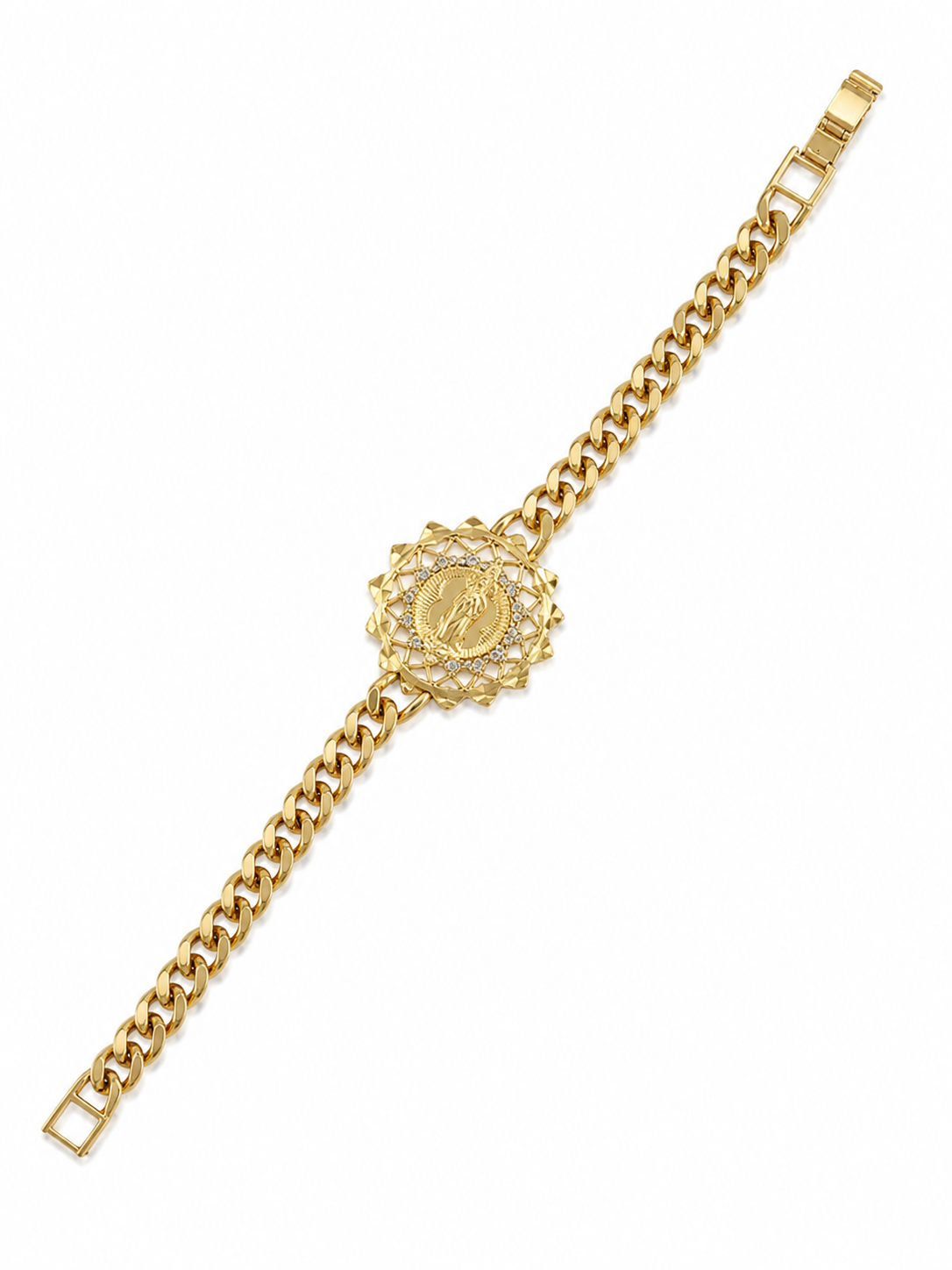 Virgin Mary Cuban Link Bracelet