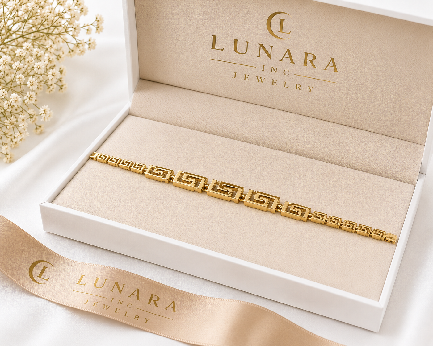 Greek Key Link Bracelet