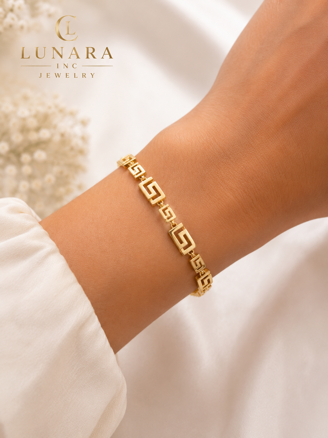 Greek Key Link Bracelet