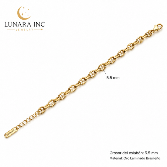 Lunara Pig Nose Link Bracelet
