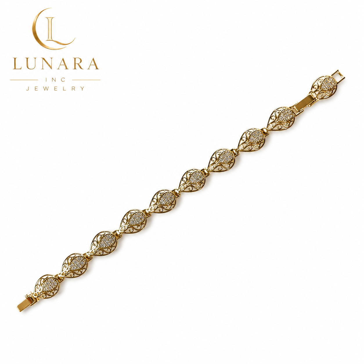 Lunara Filigree Crystal Bracelet