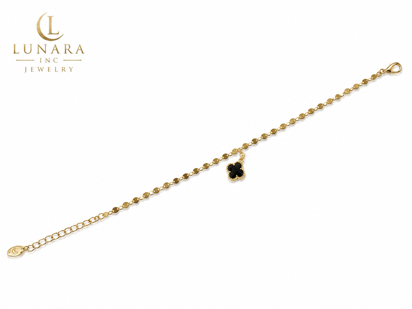 Mini Black Clover Bracelet