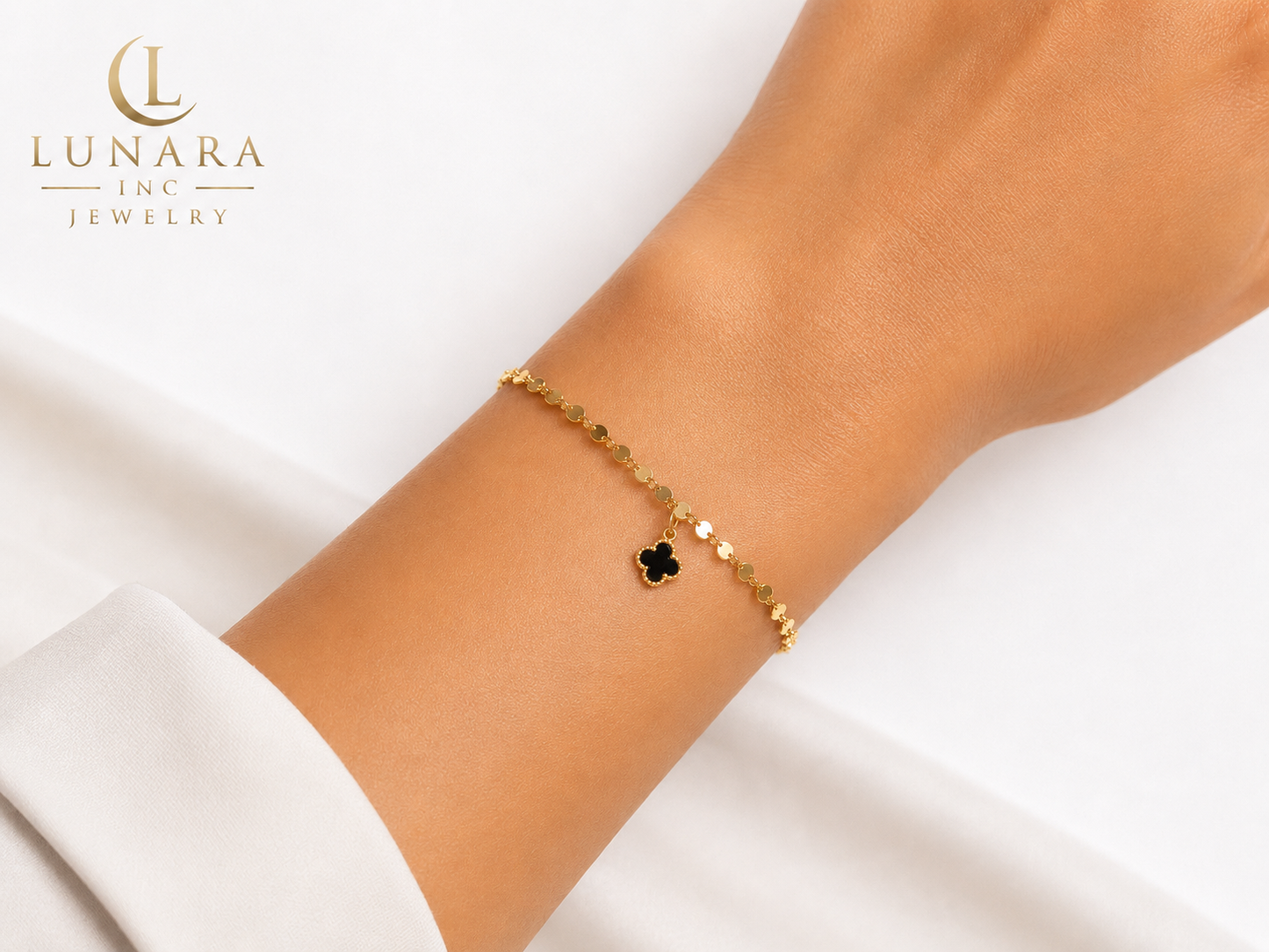 Mini Black Clover Bracelet