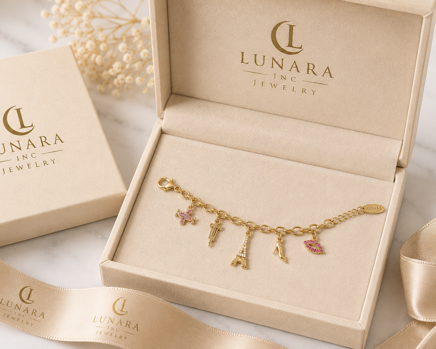 Lunara Travel Charm Bracelet