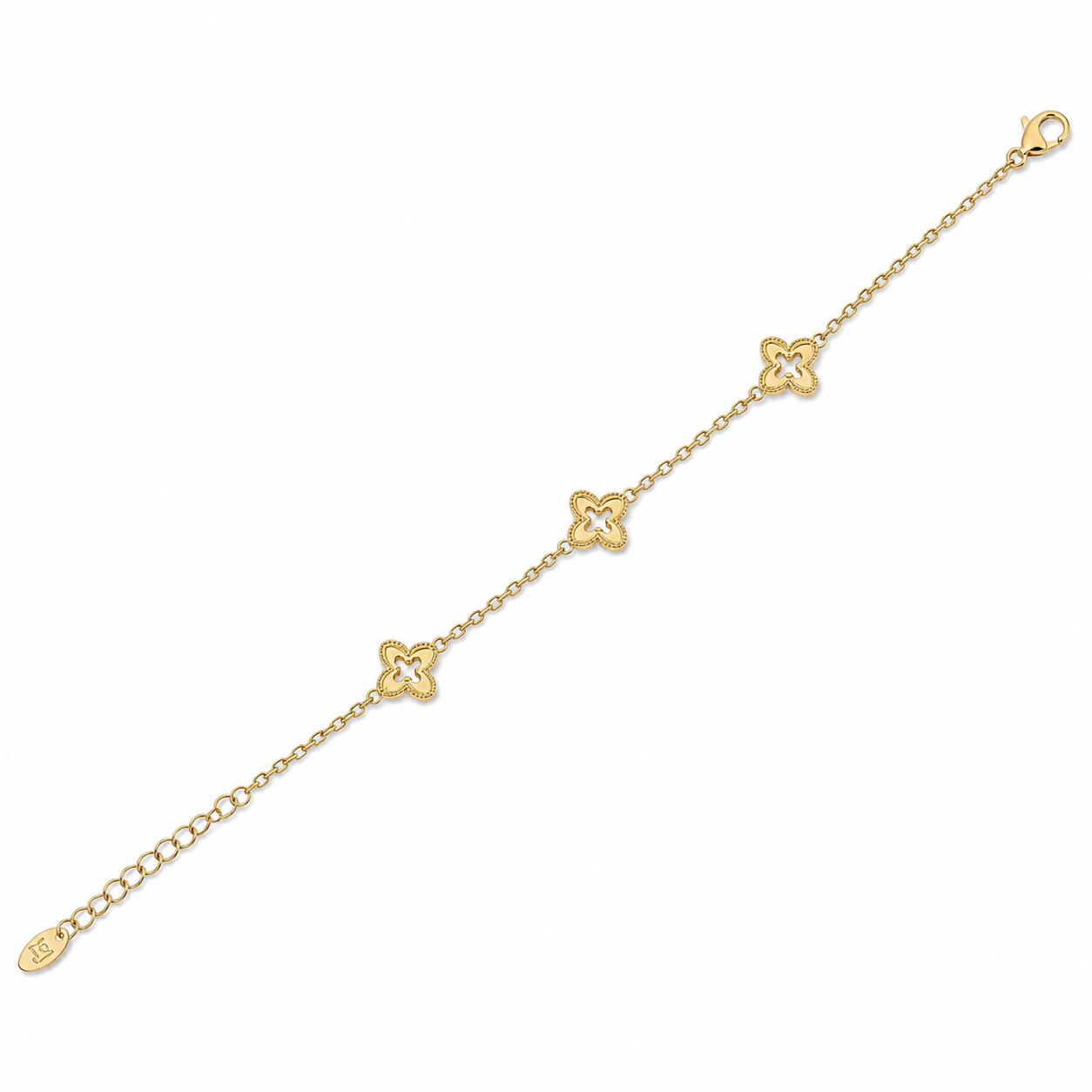 Triple Hollow Clover Bracelet