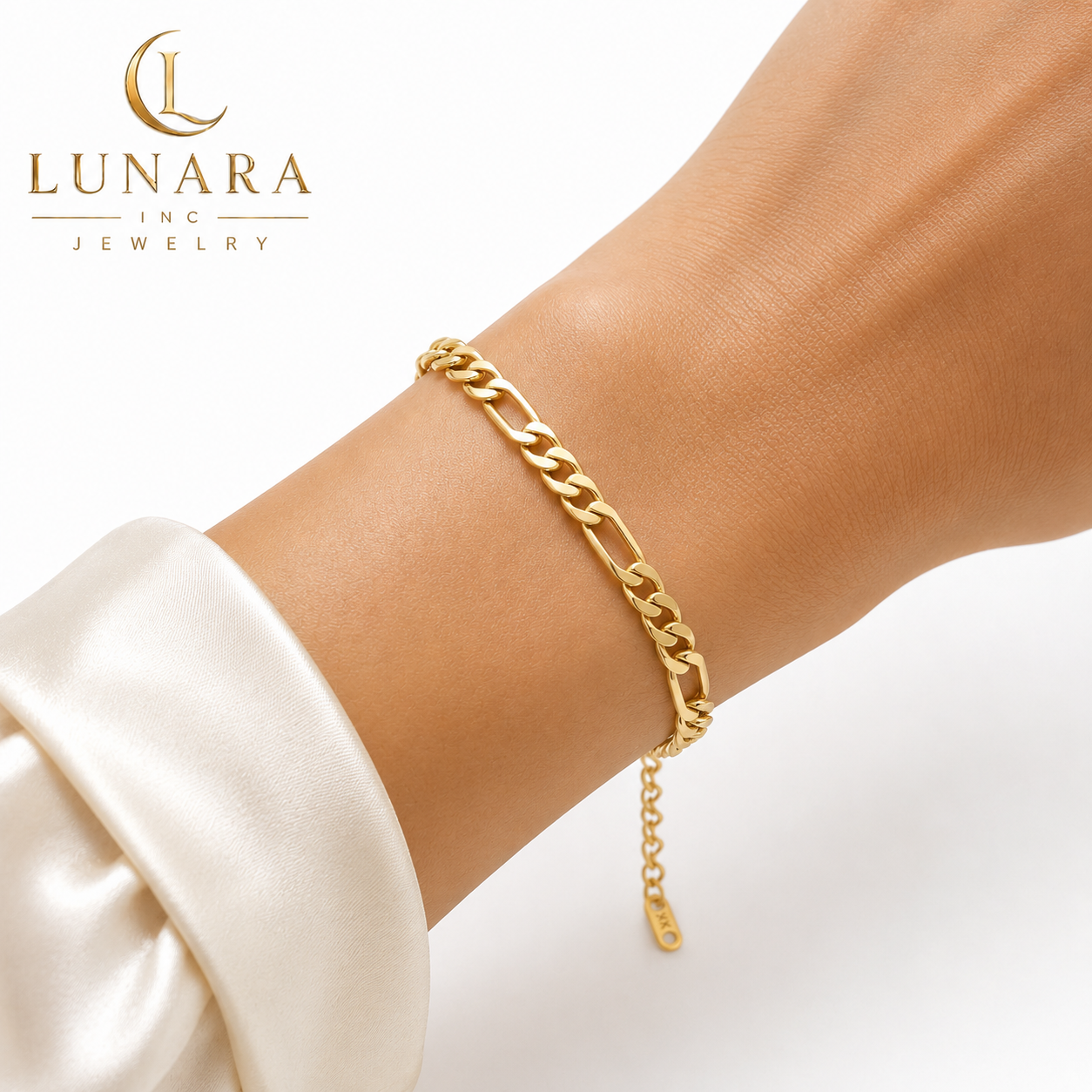 Brazilian Gold Filled Figaro Bracelet