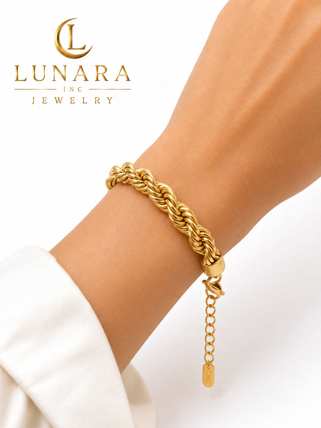 10mm Brazilian Gold Filled Rope Bracelet