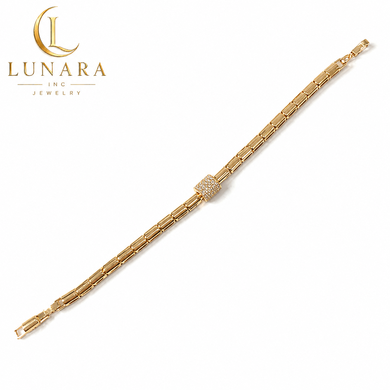 Lunara Crystal Accent Gold Bracelet