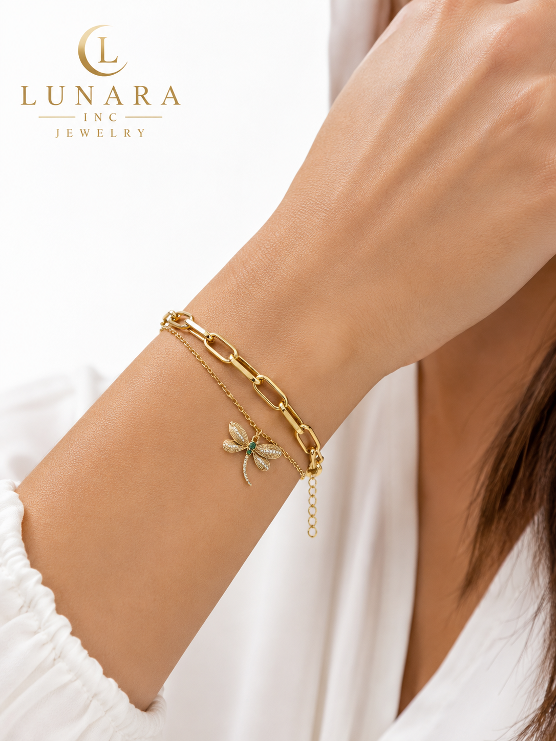 Dragonfly Layered Bracelet