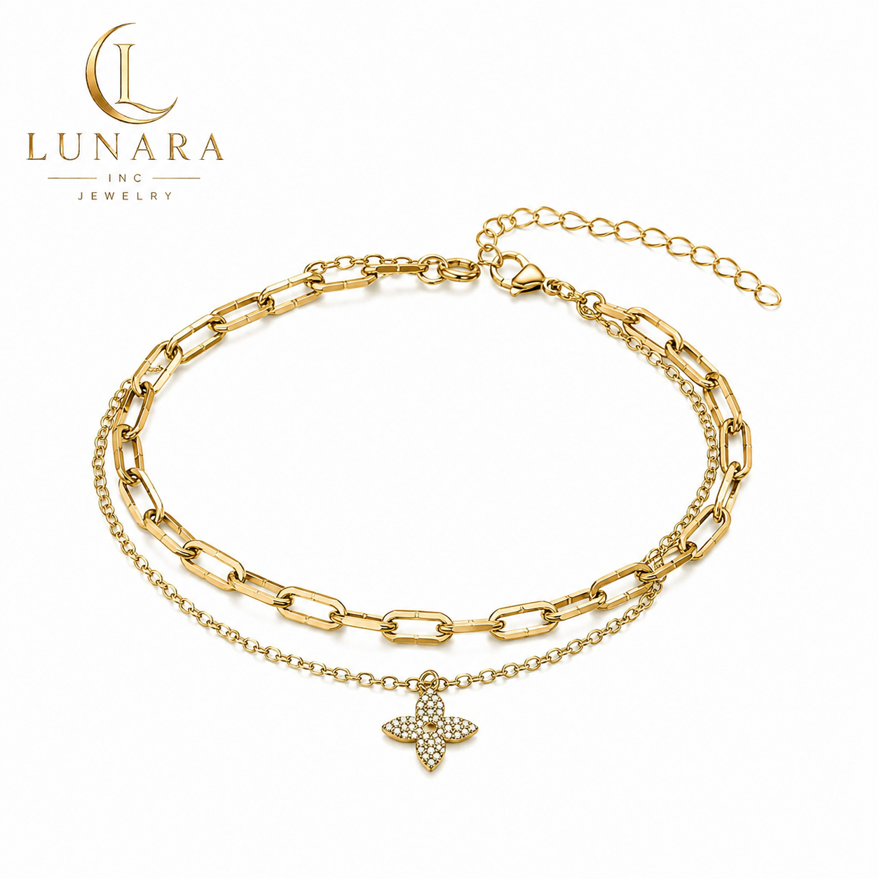 Lunara Bloom Layered Bracelet