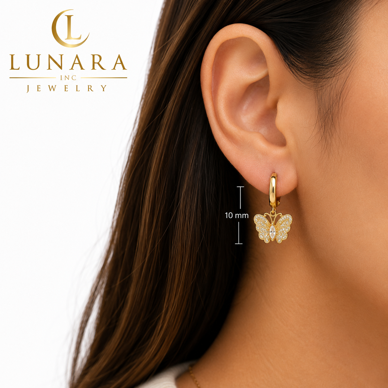 Butterfly Huggie Earrings