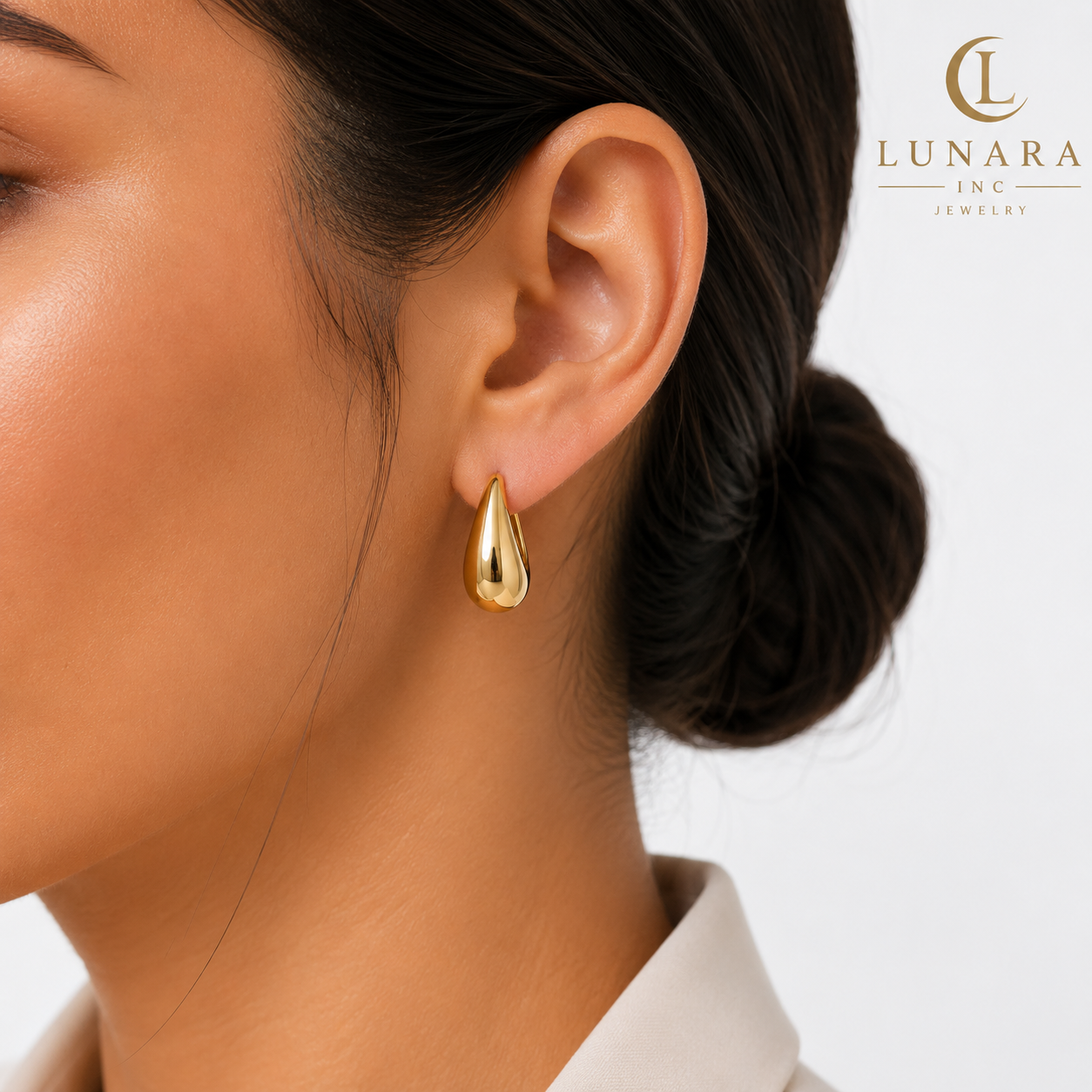 Luxe Teardrop Huggie Earrings