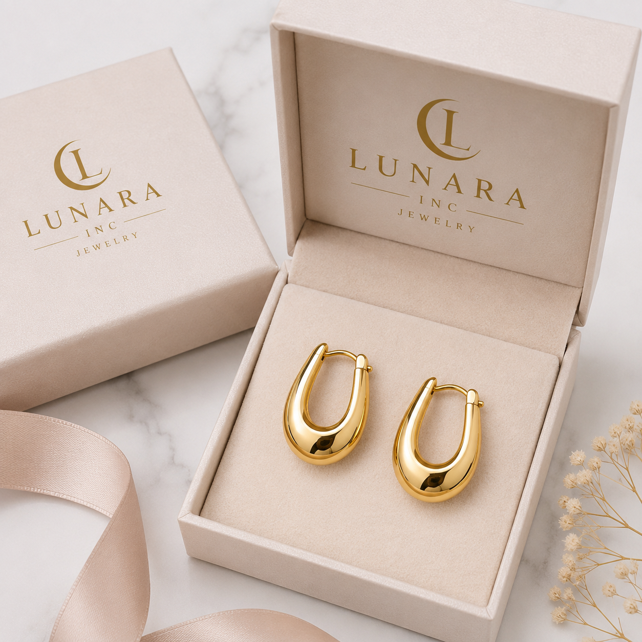 Luxe Teardrop Huggie Earrings