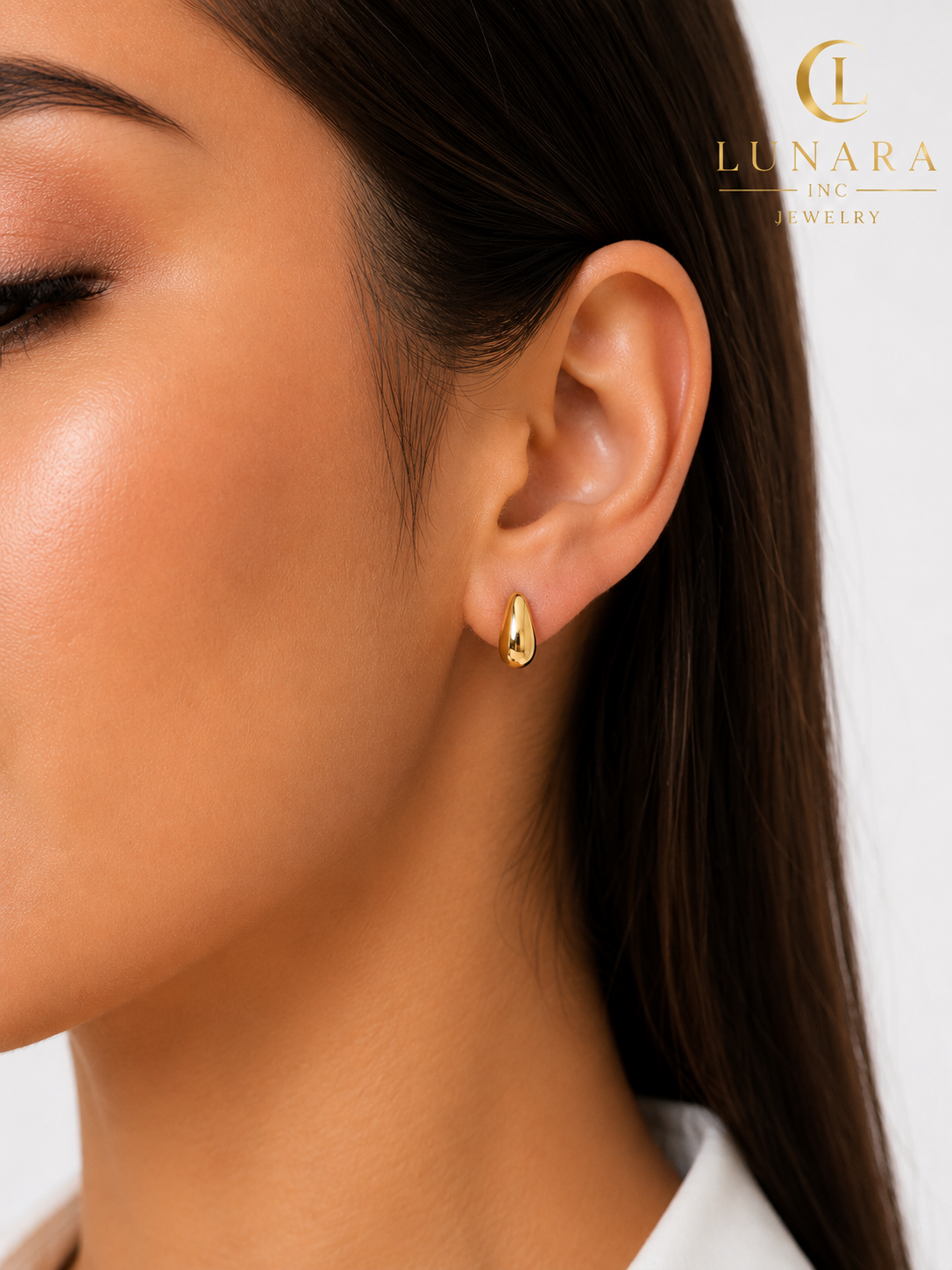Luxe Teardrop Huggie Earrings