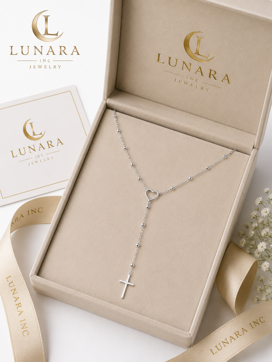 Heart & Faith Lariat Necklace