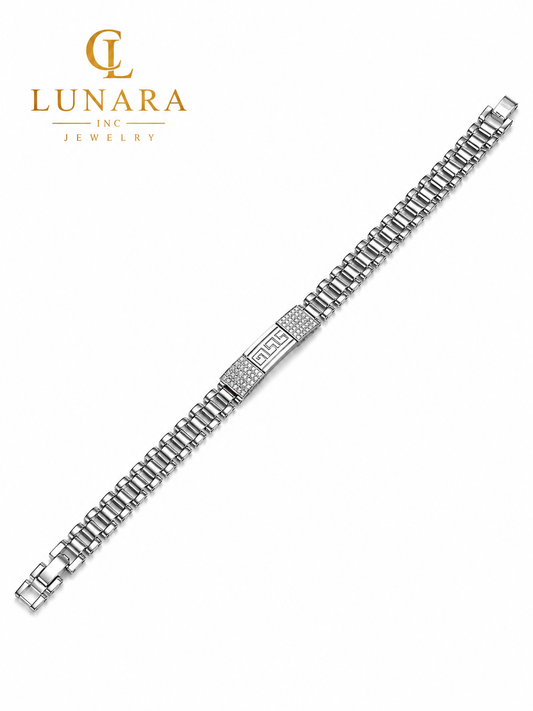 Greek Link Crystal Bracelet