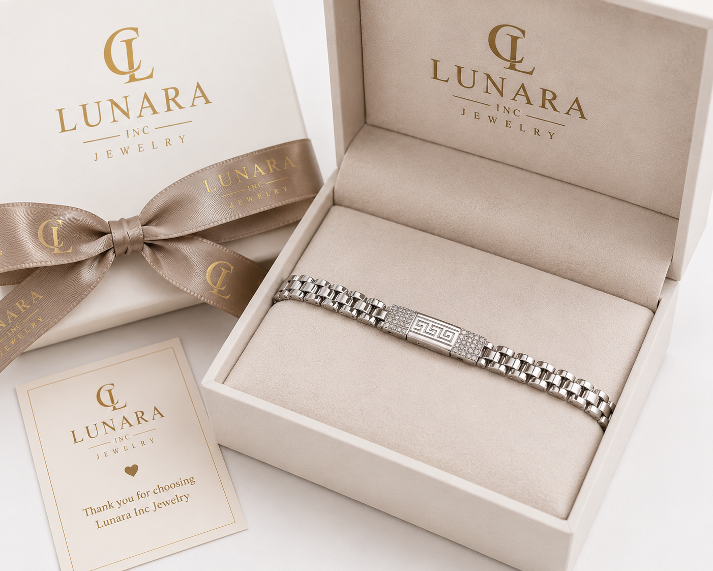 Greek Link Crystal Bracelet