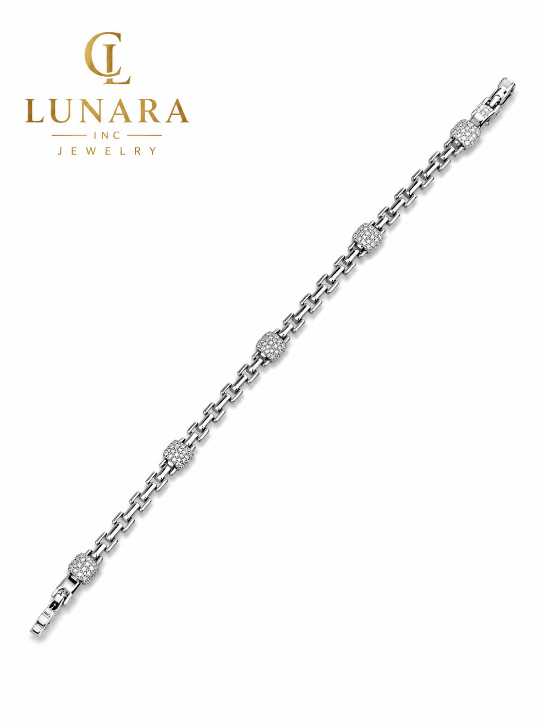 Pavé Station Link Bracelet