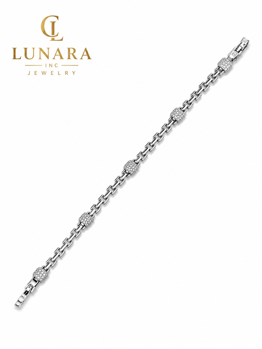 Pavé Station Link Bracelet