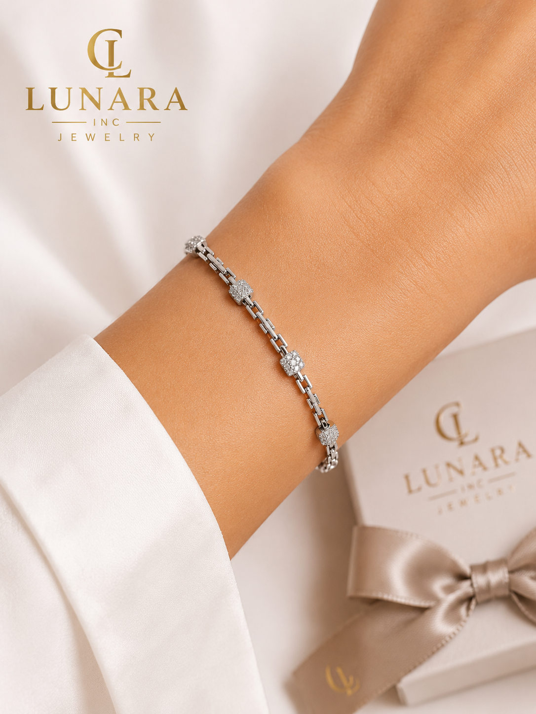 Pavé Station Link Bracelet