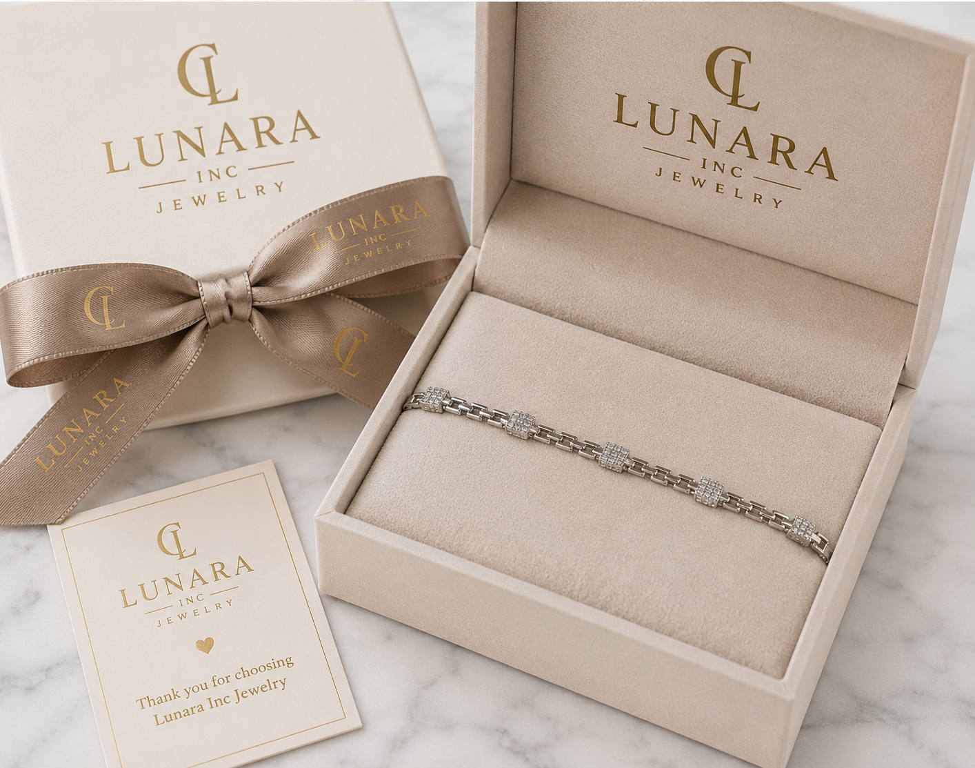 Pavé Station Link Bracelet