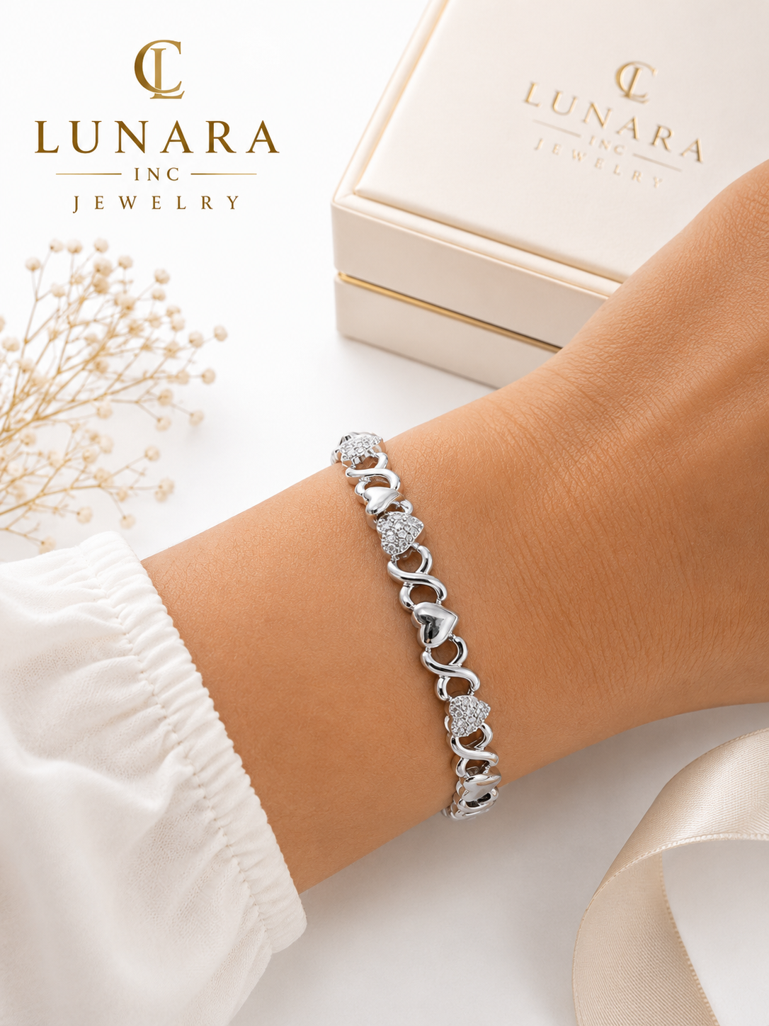 Infinity Hearts Crystal Bracelet