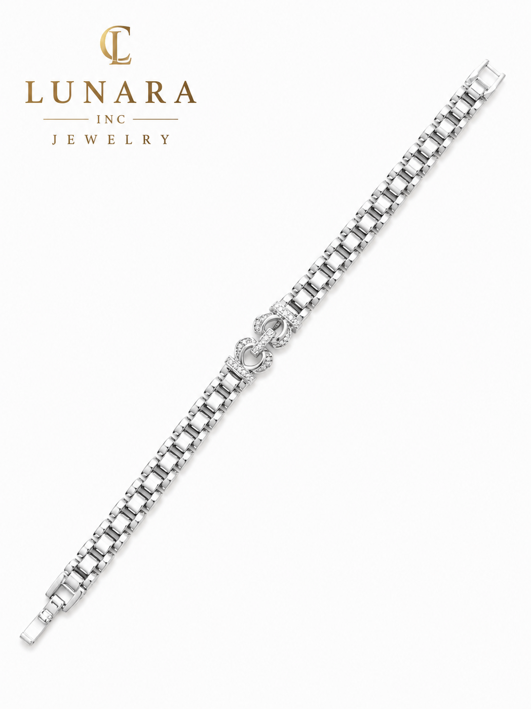 Dual Link Crystal Center Bracelet