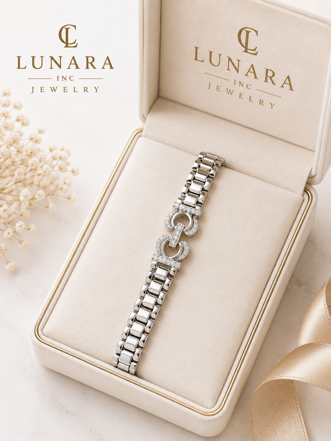 Dual Link Crystal Center Bracelet