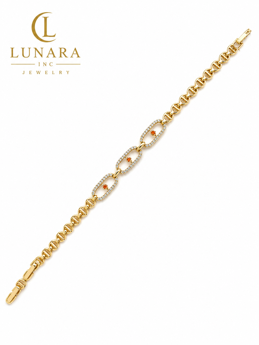 Aurora Crystal Link Bracelet