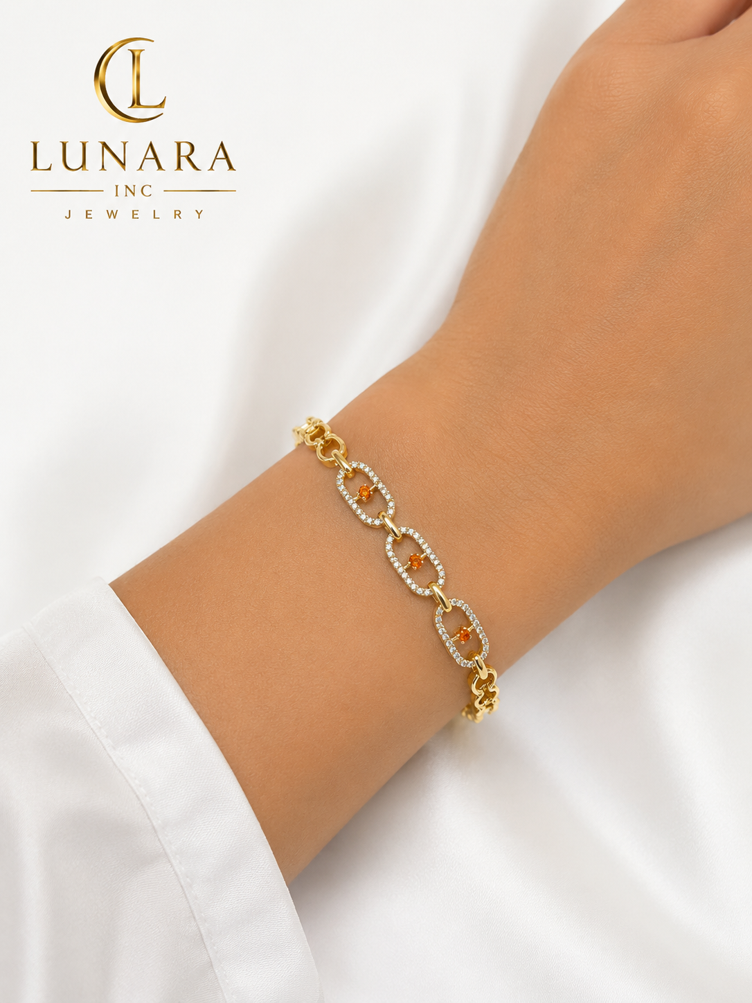 Aurora Crystal Link Bracelet